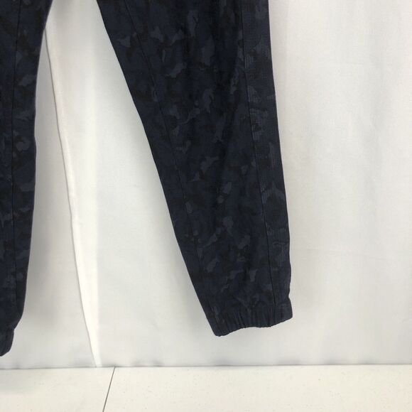 Athleta Stratum Camo Navy Elastic Waist Stretch Farallon Jogger Pants Sz 2 - Picture 7 of 14